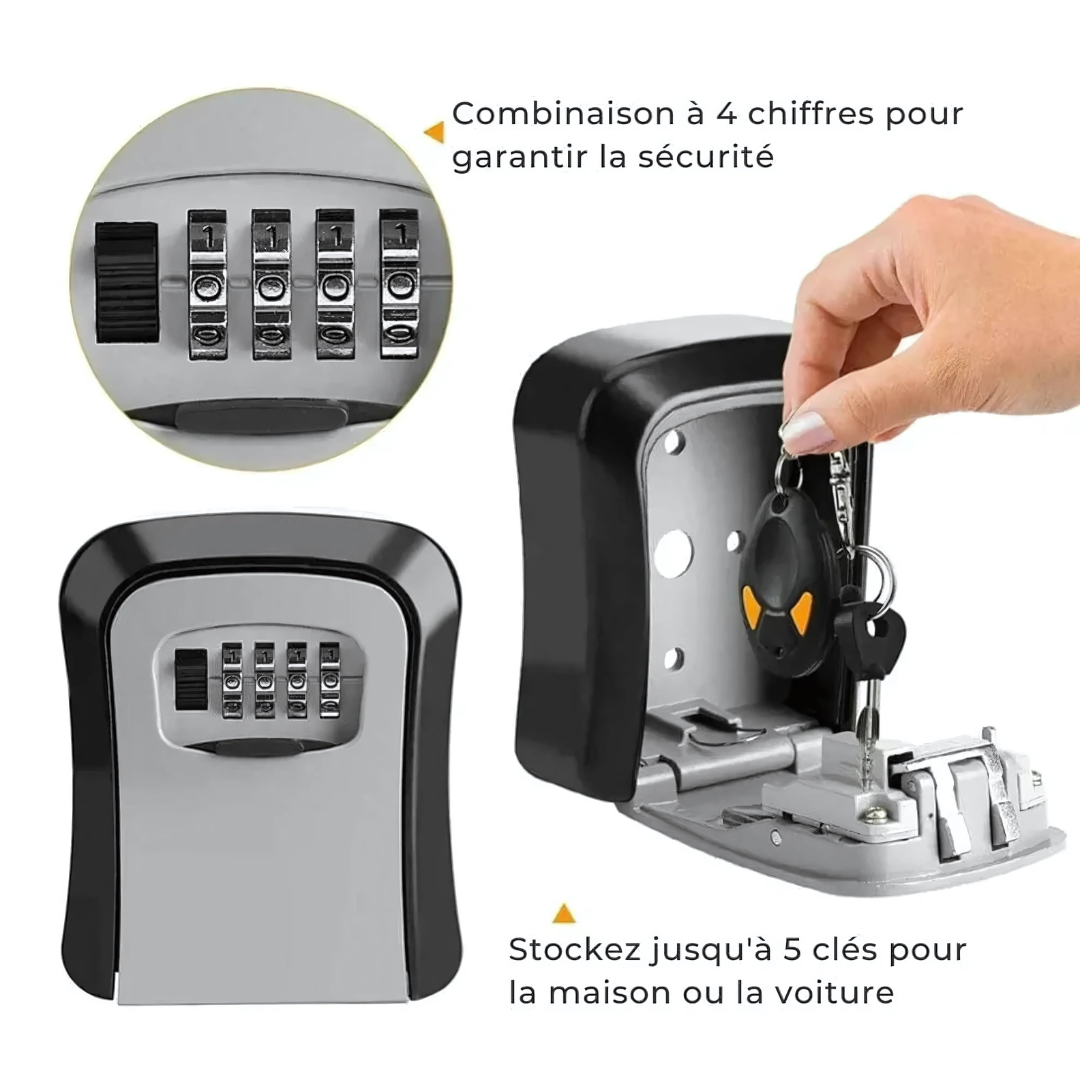 KeyFort – Boîte à Clés Murale Sécurisée 4 Chiffres
