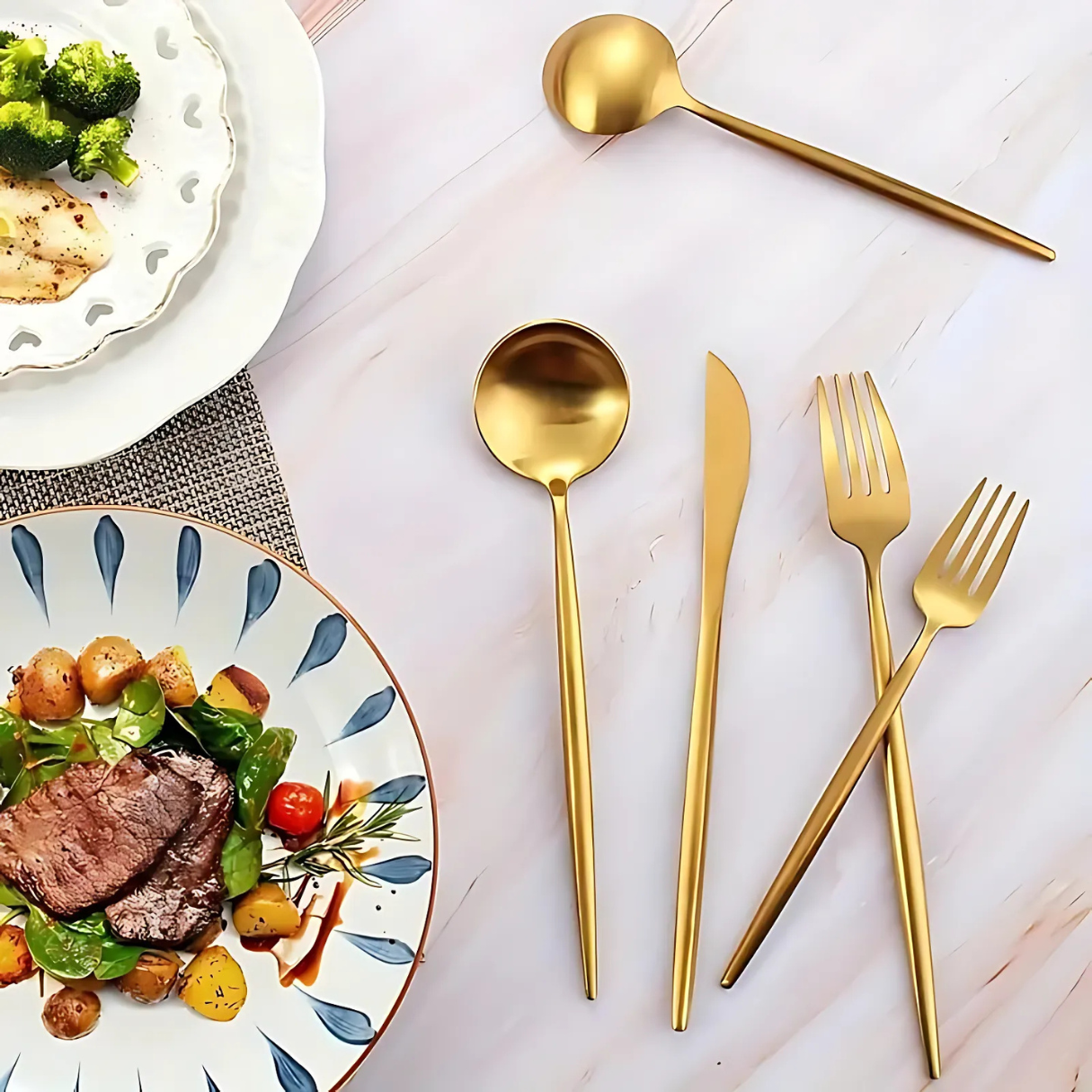 Luxe à Table – Coffret de Couverts Élégance Métallique ( 24 pcs )