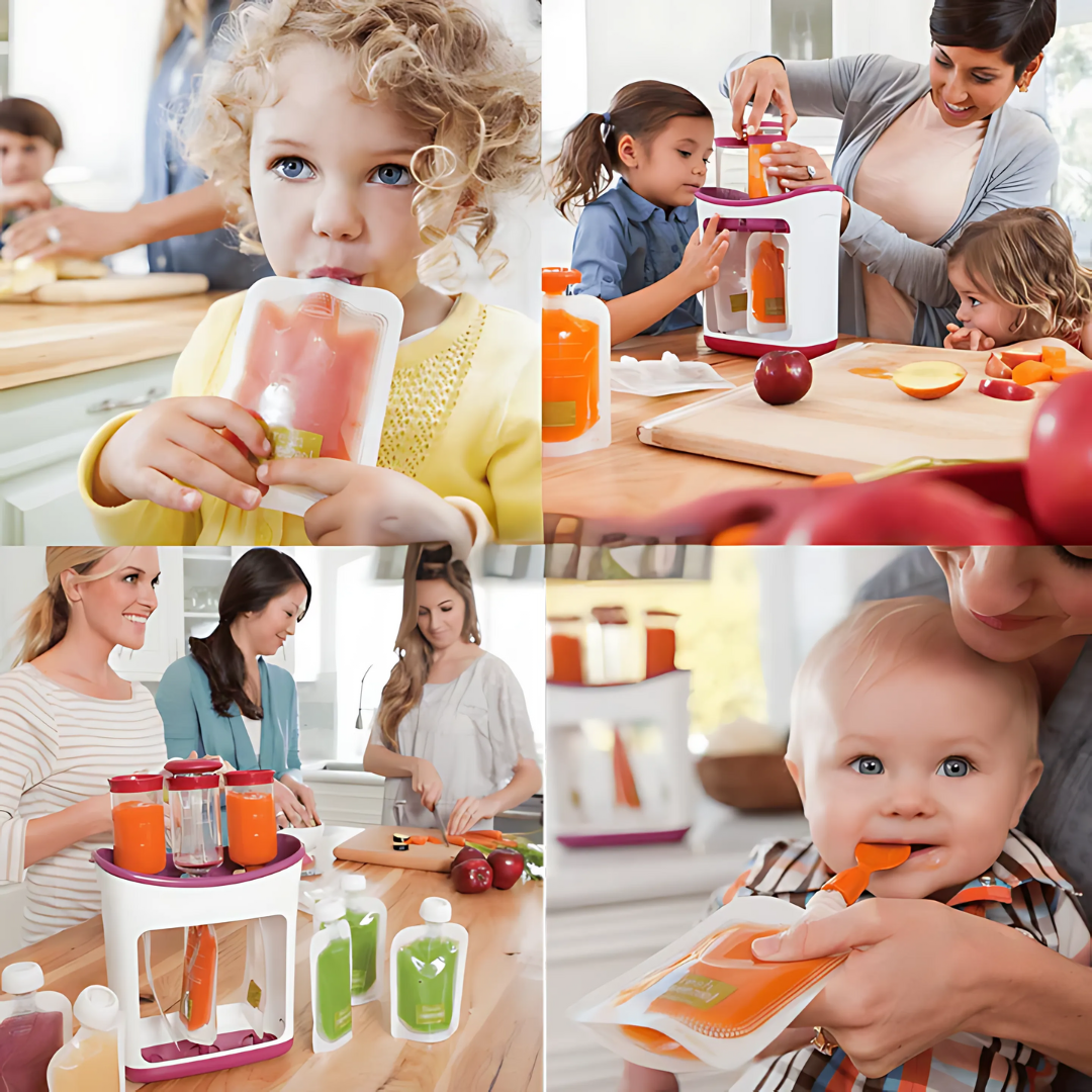 Gourde’Miam – Kit Maison Repas Bébé (10 gourdes incluses)