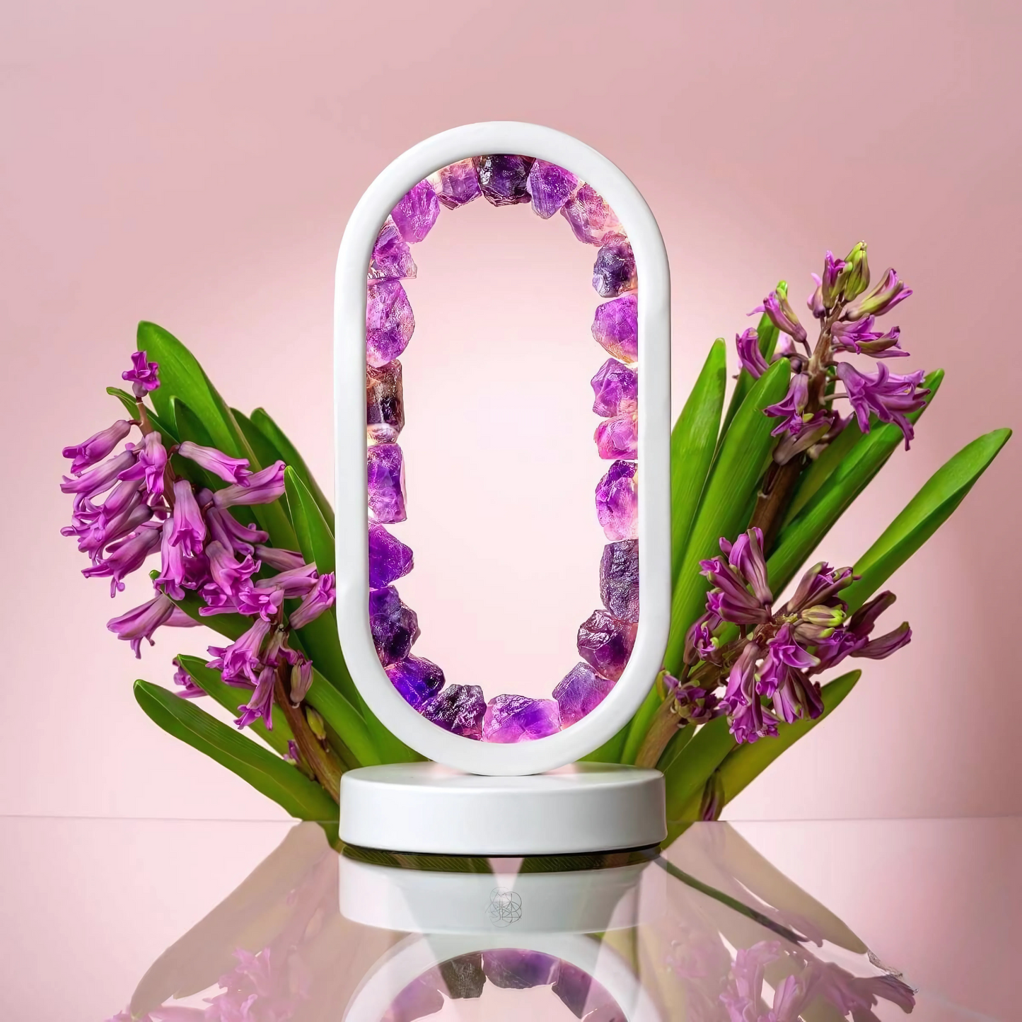 Lunaria – Lampe Cristal en Améthyste naturel