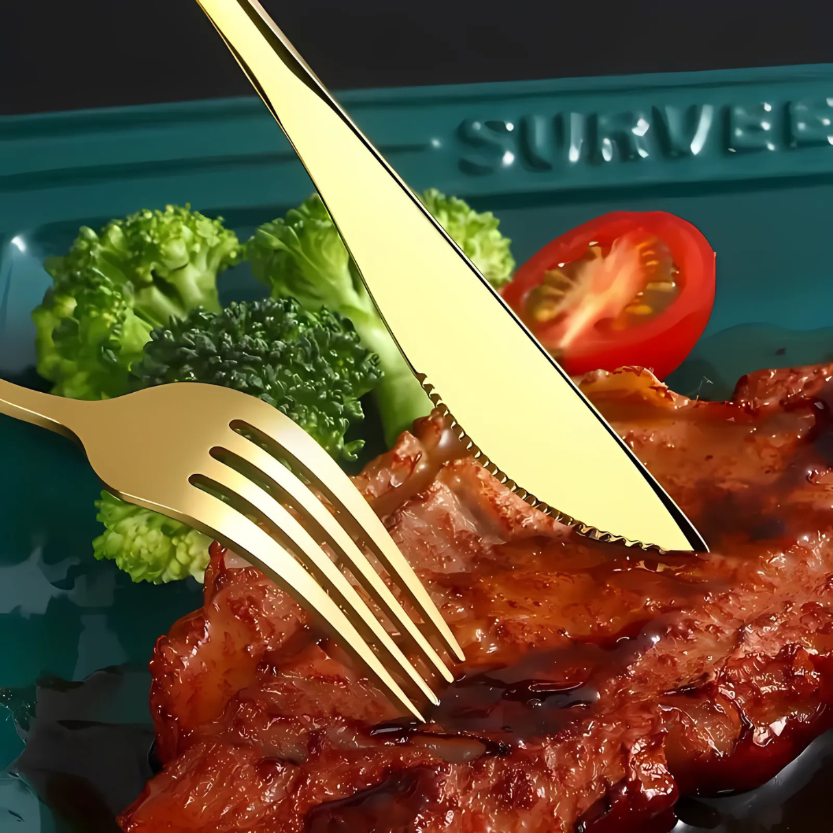 Luxe à Table – Coffret de Couverts Élégance Métallique ( 24 pcs )