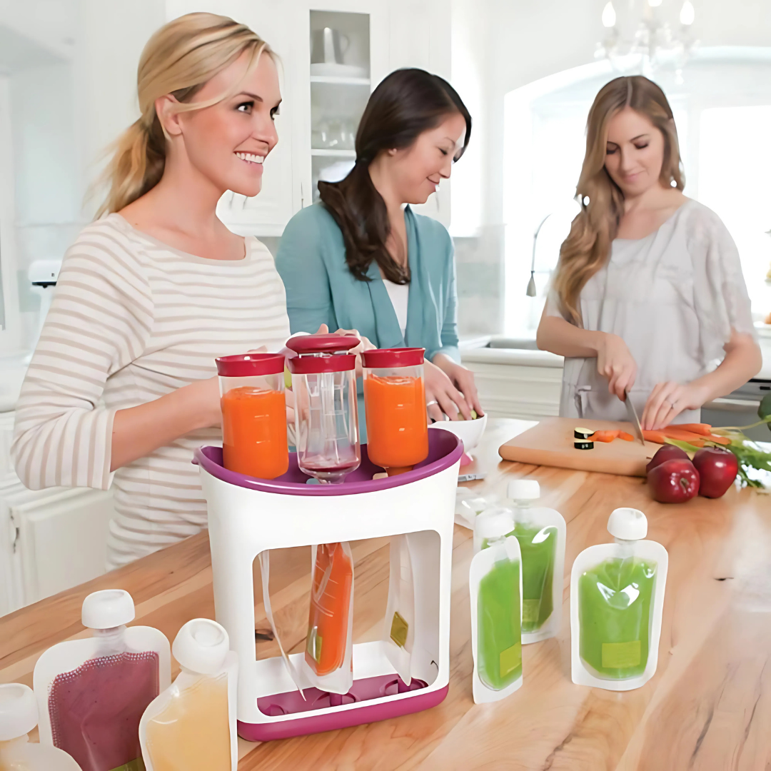 Gourde’Miam – Kit Maison Repas Bébé (10 gourdes incluses)
