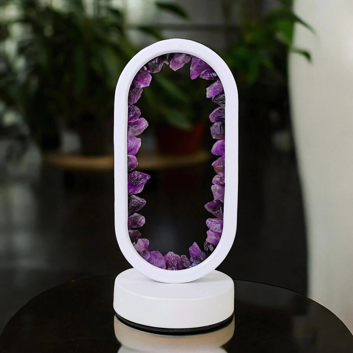 Lunaria – Lampe Cristal en Améthyste naturel