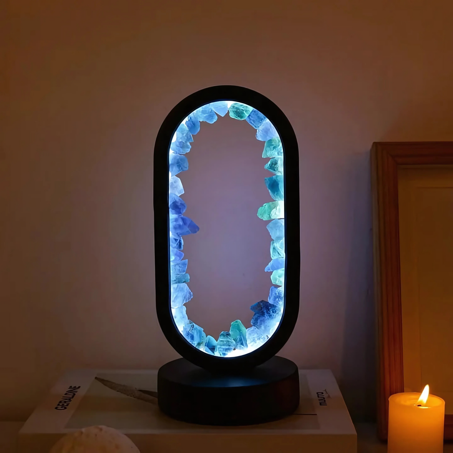 Lunaria – Lampe Cristal en Améthyste naturel