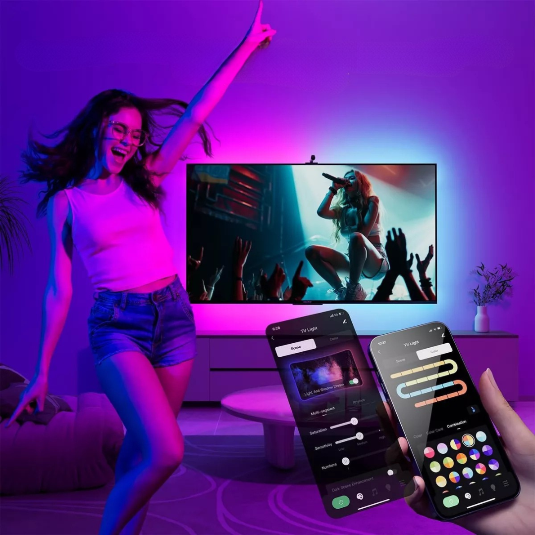 GlowSync – Bande LED TV Connectée avec Synchronisation Écran