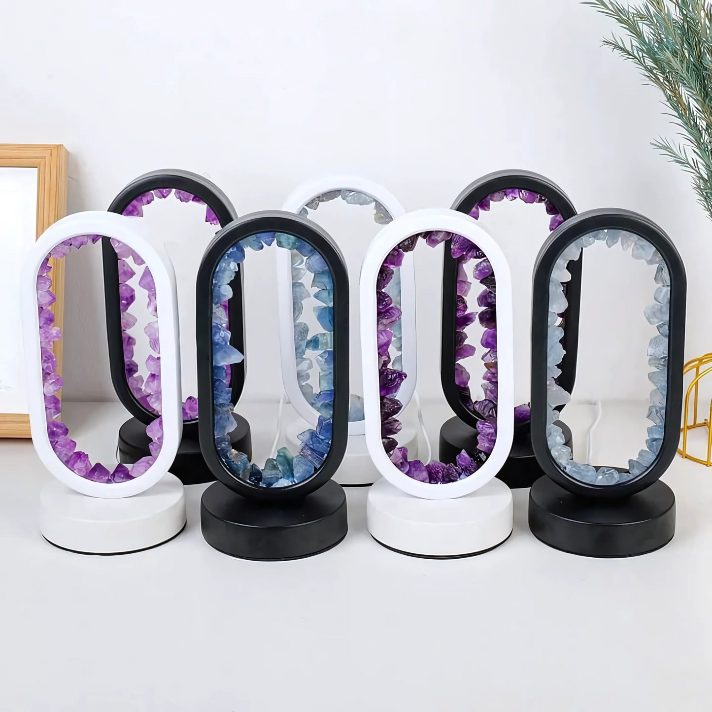 Lunaria – Lampe Cristal en Améthyste naturel