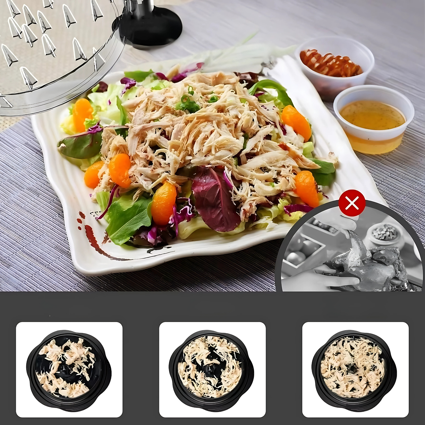 MeatTwist – Déchiqueteur de Viande Manuel Ergonomique