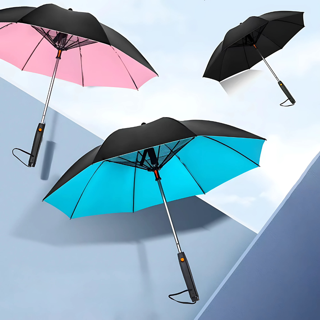 SunChill – Parapluie Rafraîchissant avec Ventilateur et Brumisateur