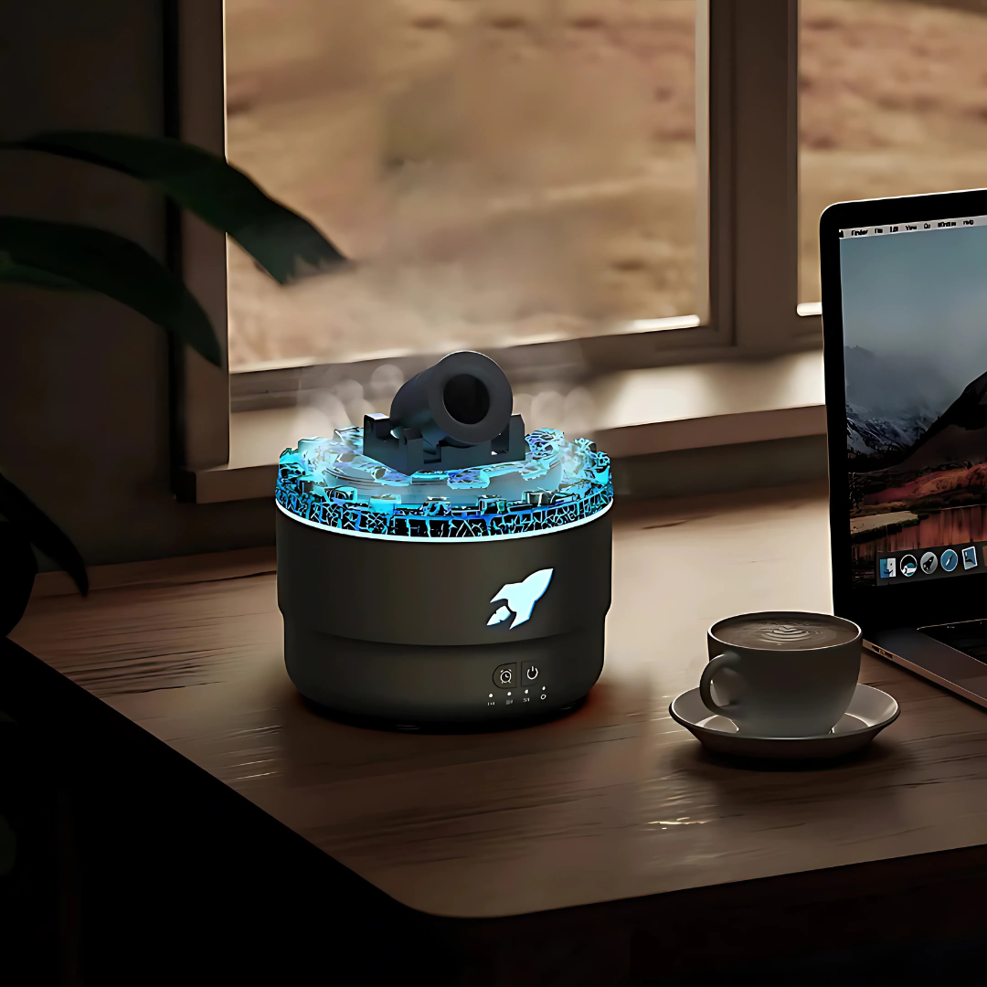 PureVolcan – Humidificateur & Diffuseur LED Effet Lave