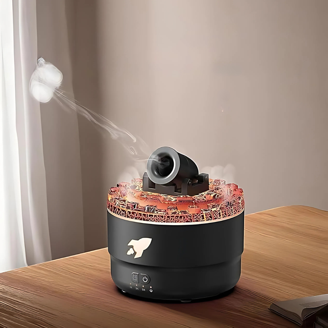 PureVolcan – Humidificateur & Diffuseur LED Effet Lave
