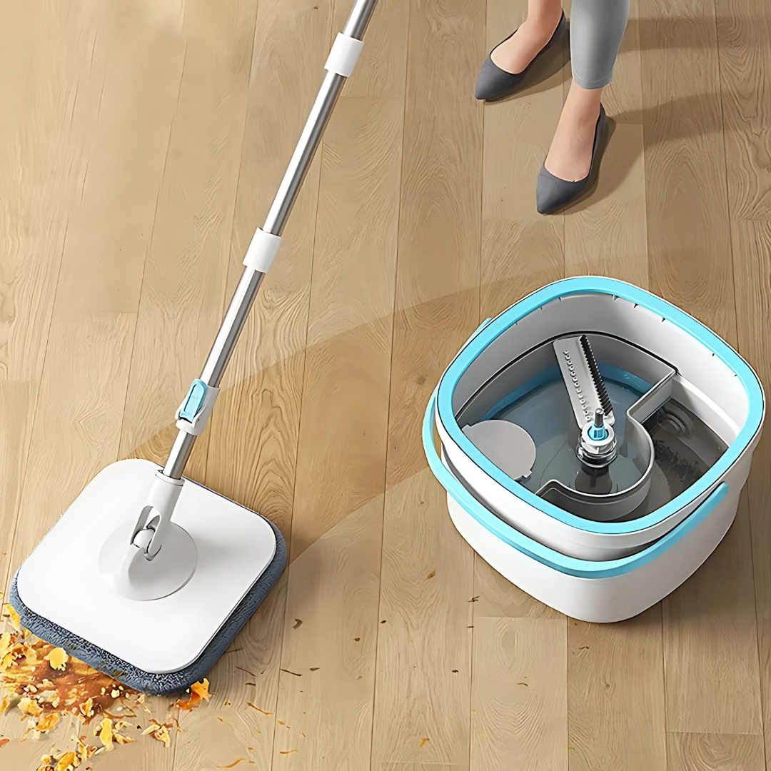 SmartClean – Balai Serpillère Rotatif 360° avec Seau Séparateur d’Eaux