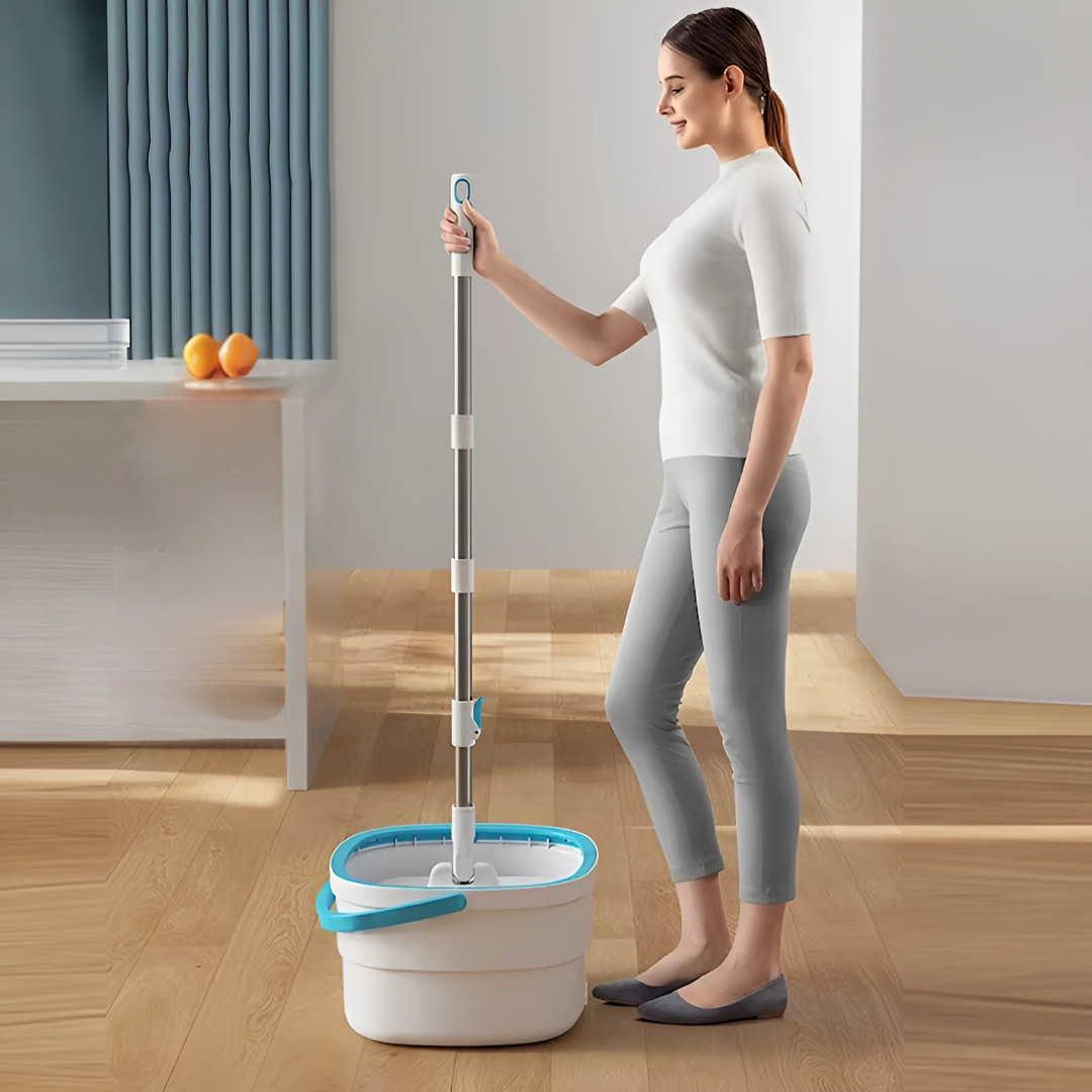 SmartClean – Balai Serpillère Rotatif 360° avec Seau Séparateur d’Eaux