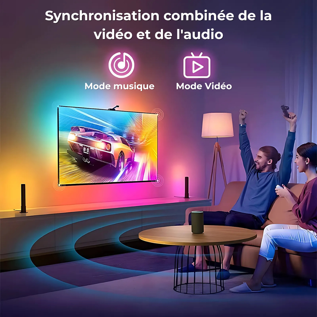GlowSync – Bande LED TV Connectée avec Synchronisation Écran