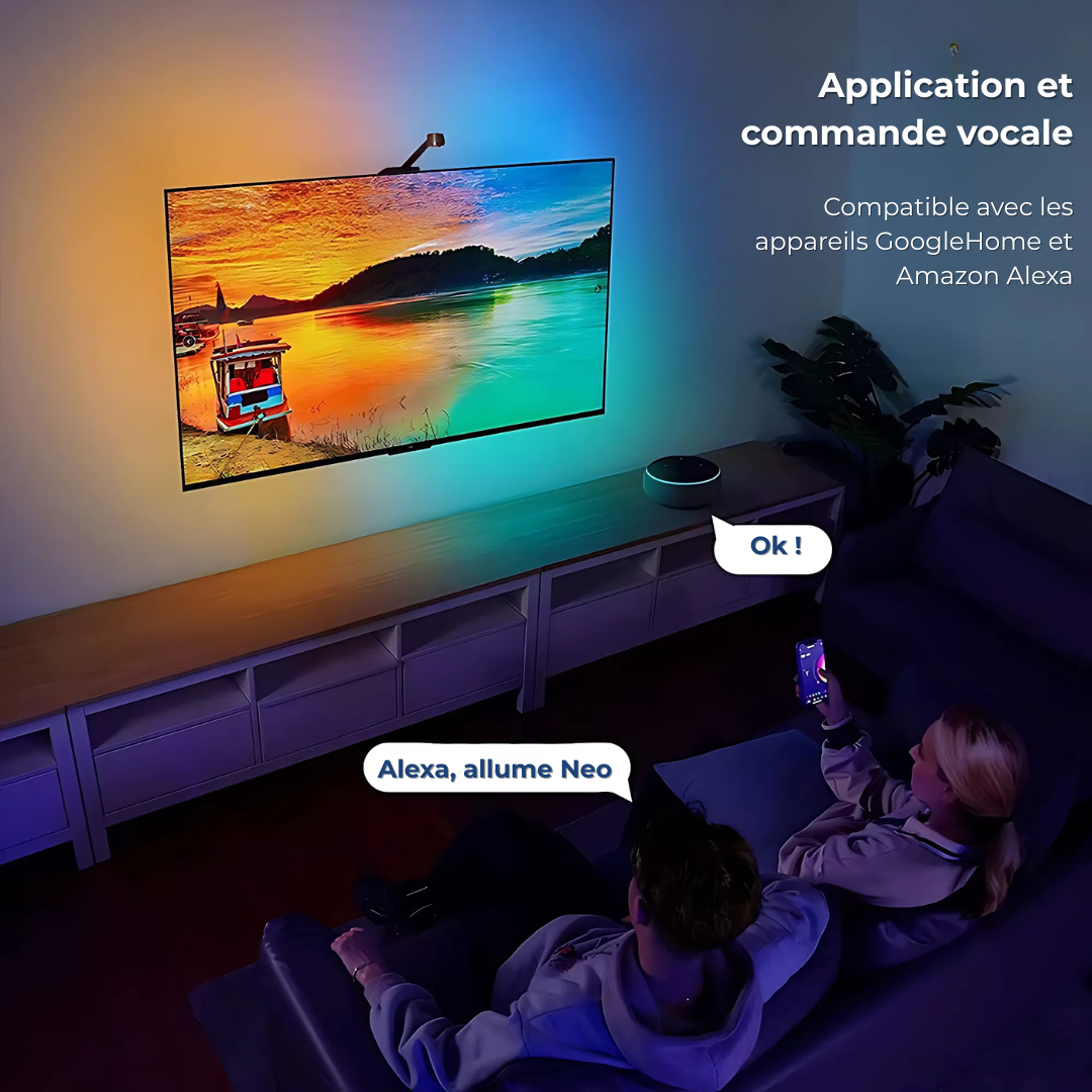 GlowSync – Bande LED TV Connectée avec Synchronisation Écran