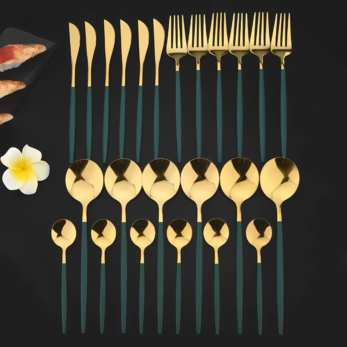 Luxe à Table – Coffret de Couverts Élégance Métallique ( 24 pcs )