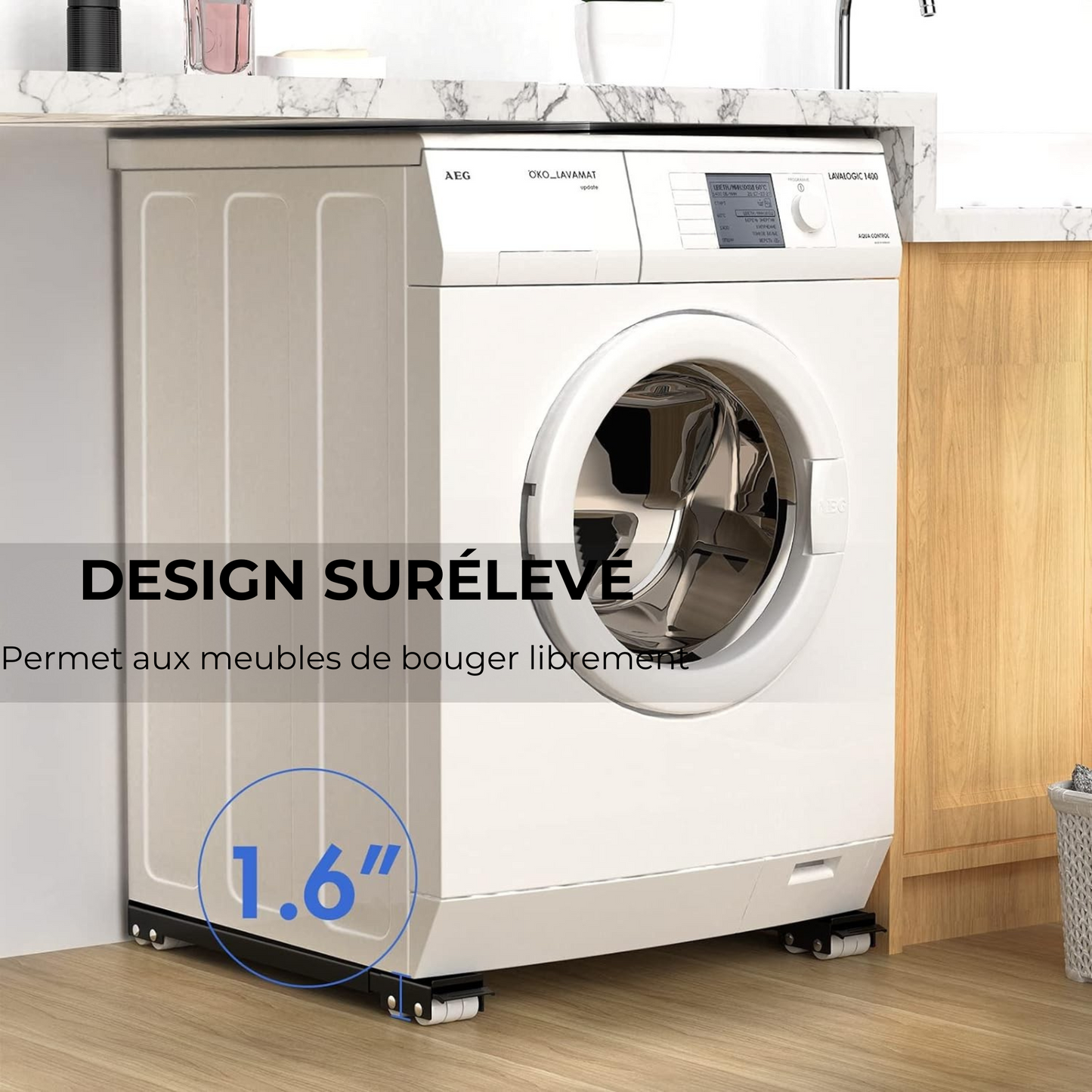 Socle Mobile Universel avec Frein – Lot de 2