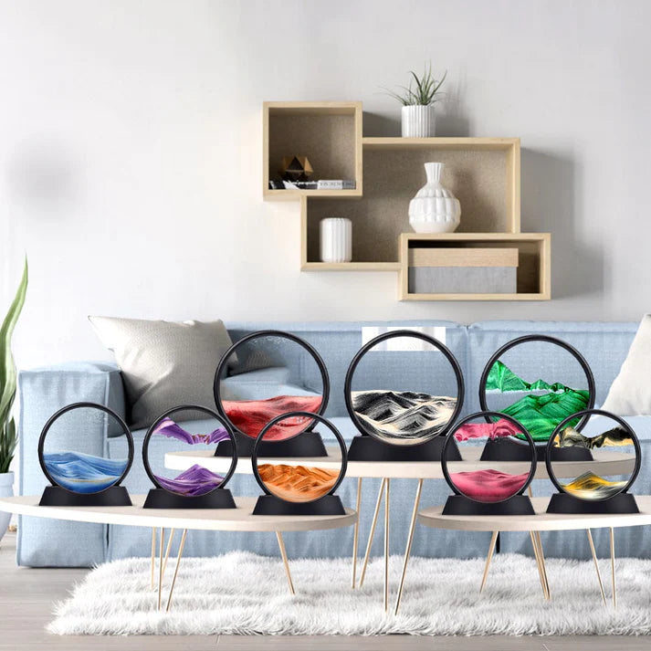 Mirage Temporel - Sablier 3D Paysage en Mouvement