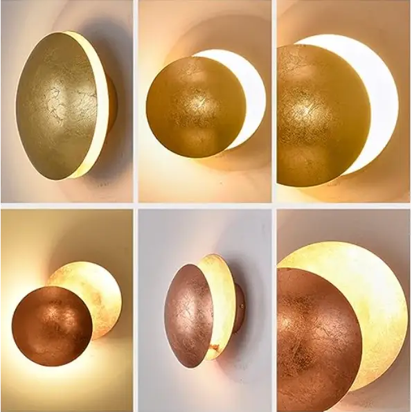 Applique Murale - Art Scandinave Moderne en forme d’éclipse.