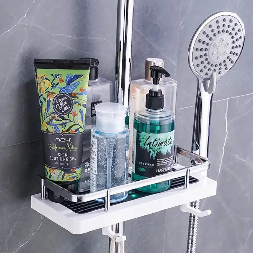 AquaPod - Support de Douche Universel pour salle Bain Moderne Blanc