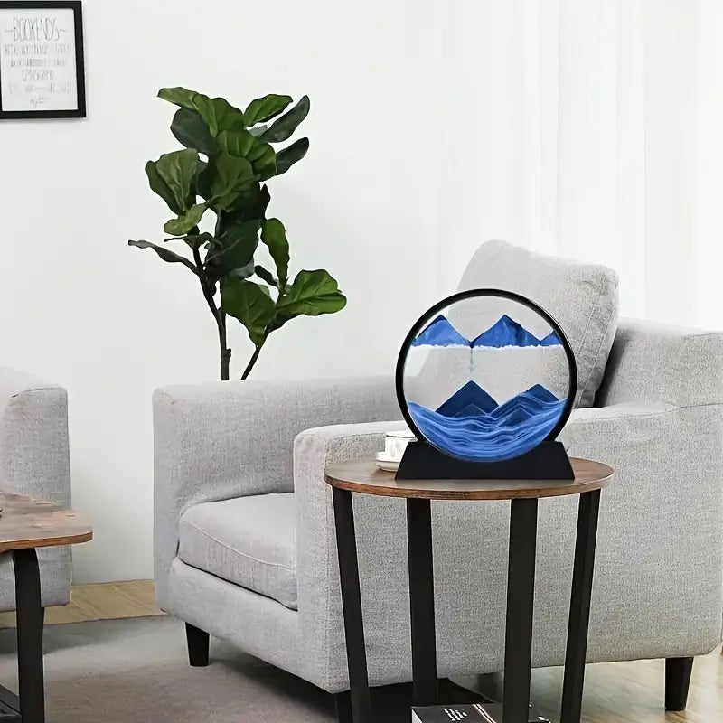 Mirage Temporel - Sablier 3D Paysage en Mouvement