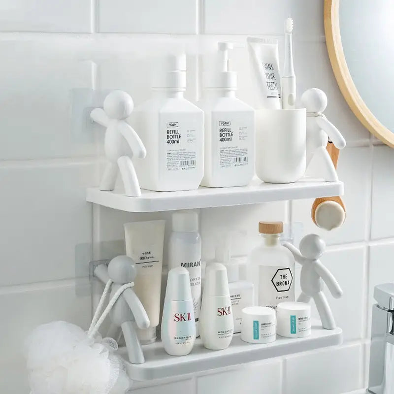 Etagère murale - Fixation adhésive Blanc / 1 Étagère