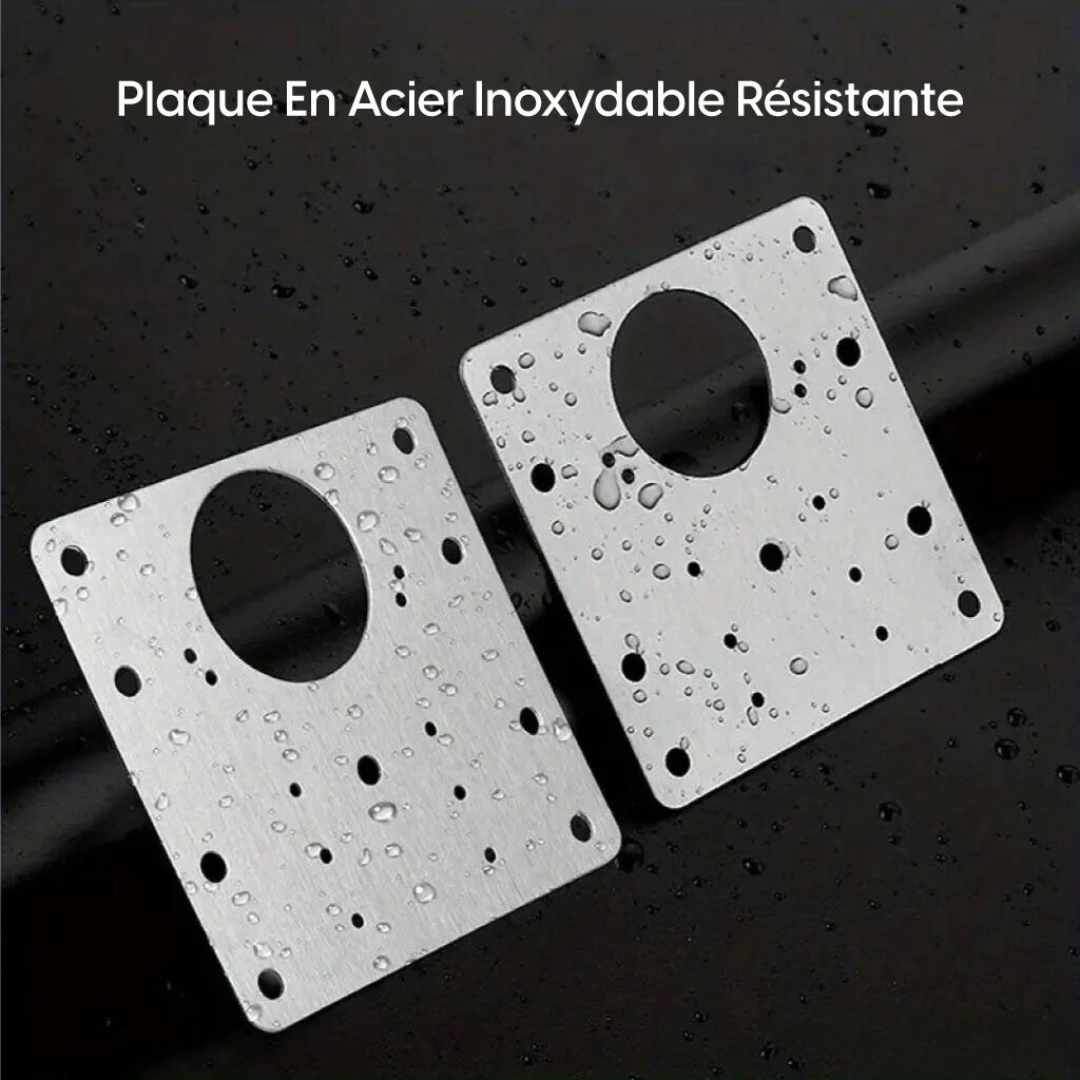 Fix'Armoire – Kit de Réparation de Charnières en Acier Inoxydable ( 4 pcs )