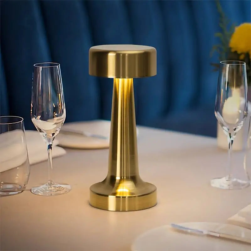 Lampe de Table LED RétroGold Chic - Or