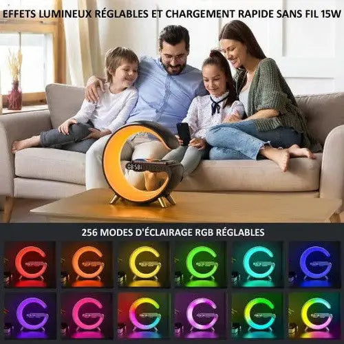 Lampe Intelligente d’Ambiance Multifonctionnelle - Chargeur à Induction & Reveil