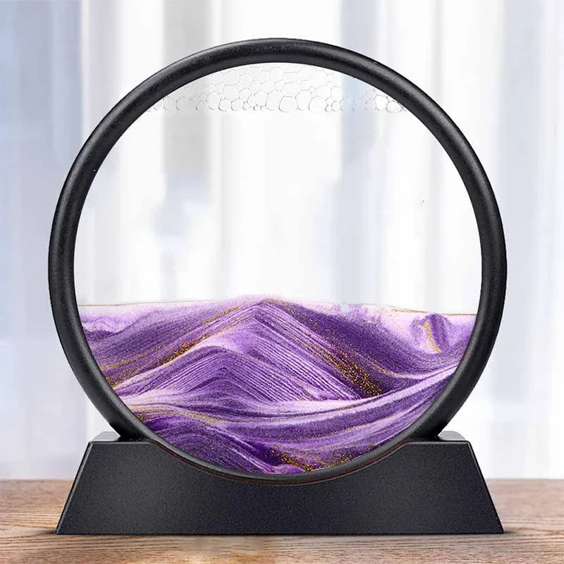 Mirage Temporel - Sablier 3D Paysage en Mouvement