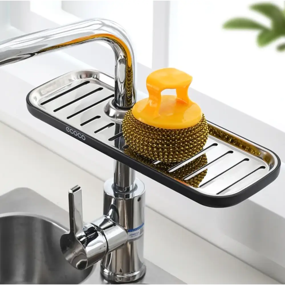 Support Pratique de Rangement D’évier - Taille L (284mm x 105mm) / Noir