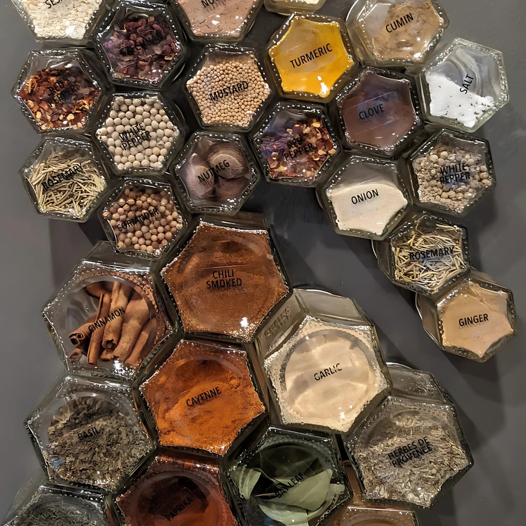Épiceluxe – Pots à Épices Magnétiques ( 10 pcs )