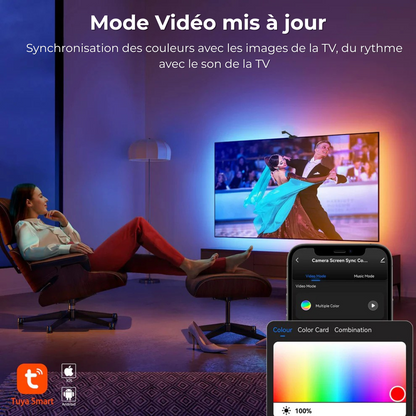 GlowSync – Bande LED TV Connectée avec Synchronisation Écran