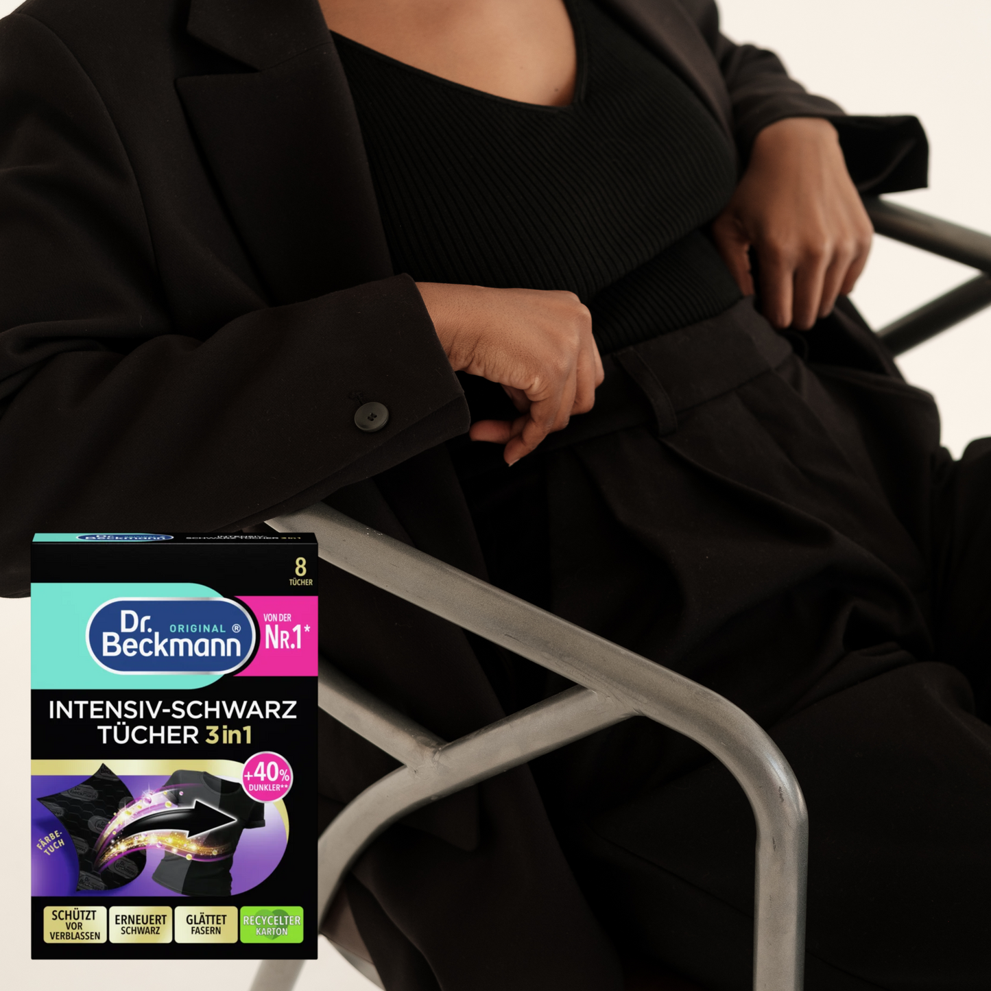BlackCare by Dr. Beckmann – Lingettes Noires Intensives 3-en-1