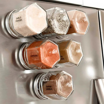 Épiceluxe – Pots à Épices Magnétiques ( 10 pcs )