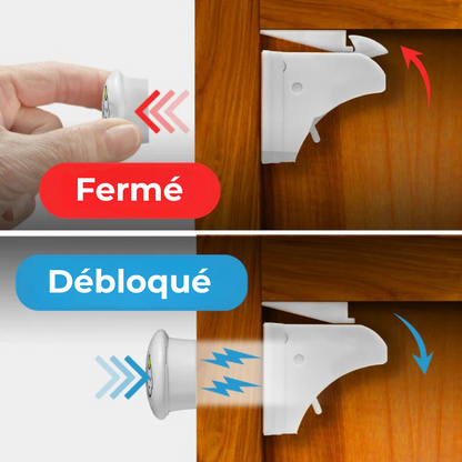 SafeMag – Verrous de sécurité invisibles pour meubles (4 packs)