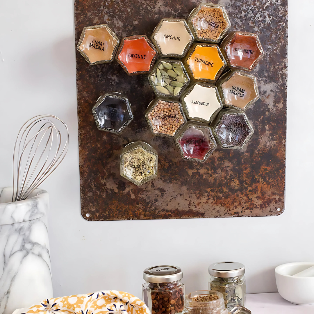 Épiceluxe – Pots à Épices Magnétiques ( 10 pcs )