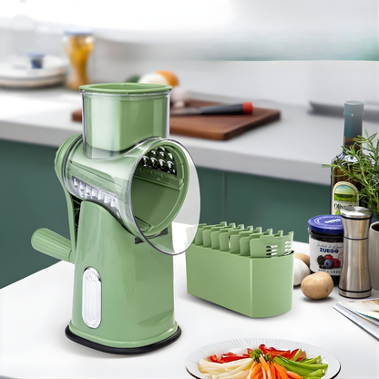 RâpeRotative – Râpe à Fromage et Légumes Multifonction avec 5 Lames Interchangeables