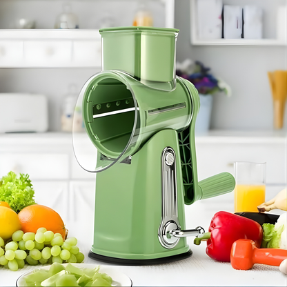 RâpeRotative – Râpe à Fromage et Légumes Multifonction avec 5 Lames Interchangeables