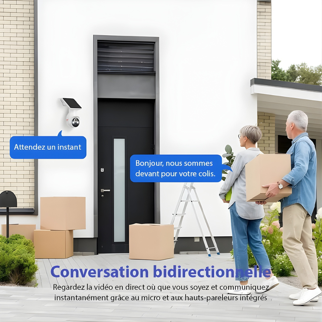 Caméra de Surveillance Solaire – Sécurité Intelligente Sans Fil