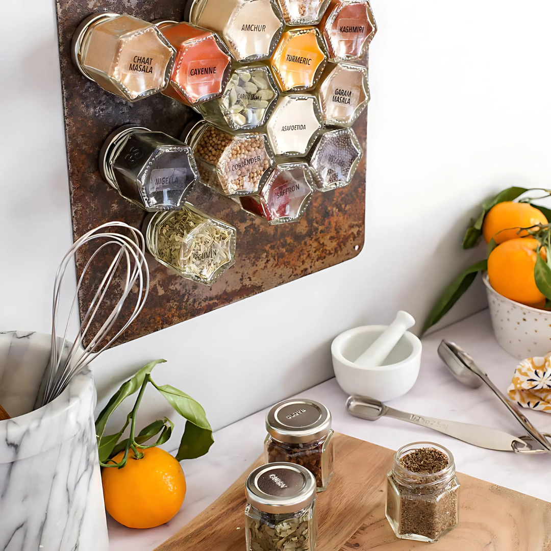 Épiceluxe – Pots à Épices Magnétiques ( 10 pcs )