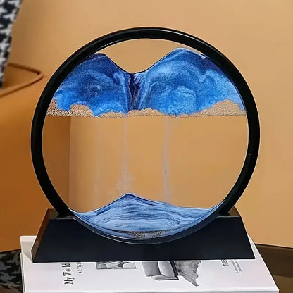 Mirage Temporel - Sablier 3D Paysage en Mouvement