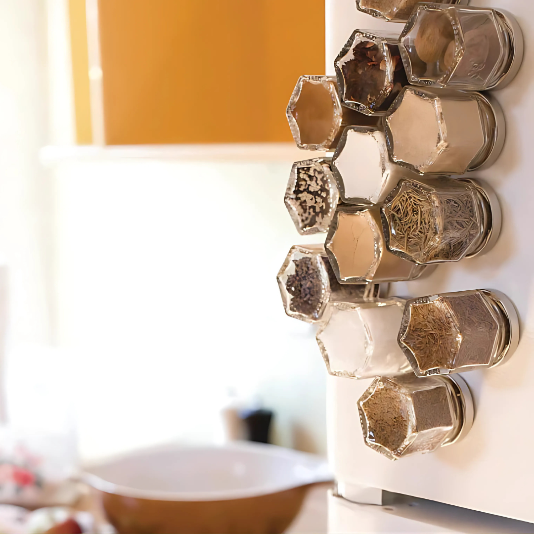 Épiceluxe – Pots à Épices Magnétiques ( 10 pcs )