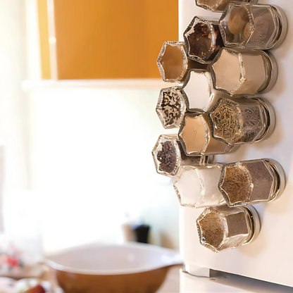 Épiceluxe – Pots à Épices Magnétiques ( 10 pcs )