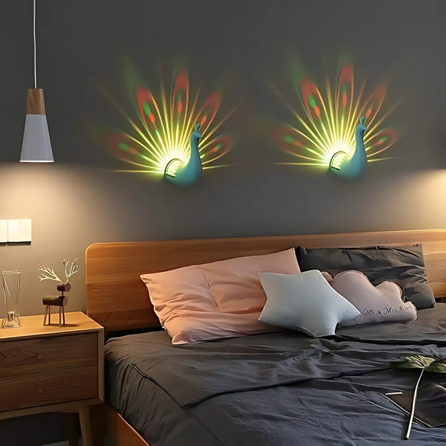 Plumilight Paon – Applique Murale à Projection LED