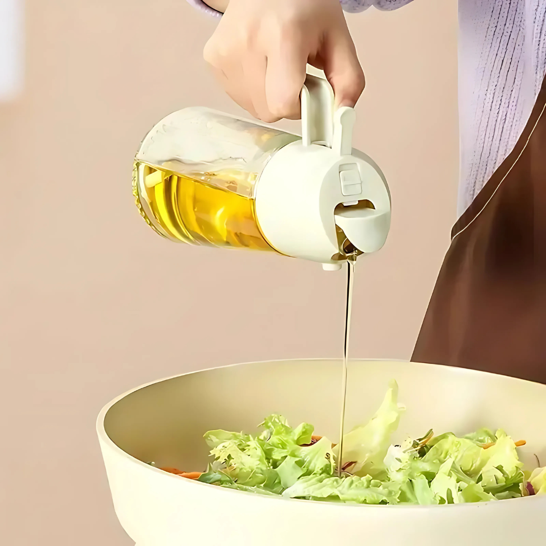 SprayChef – Bouteille d’Huile 2-en-1 avec Pulvérisateur Intégré