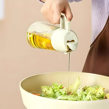 SprayChef – Bouteille d’Huile 2-en-1 avec Pulvérisateur Intégré