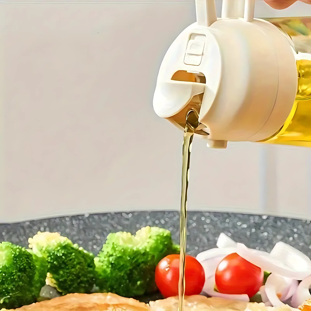 SprayChef – Bouteille d’Huile 2-en-1 avec Pulvérisateur Intégré