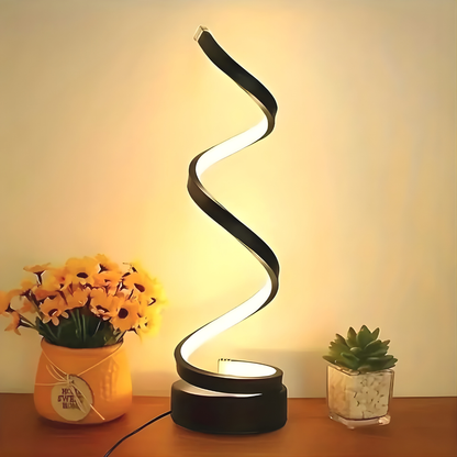 Lampe de table LED en spirale
