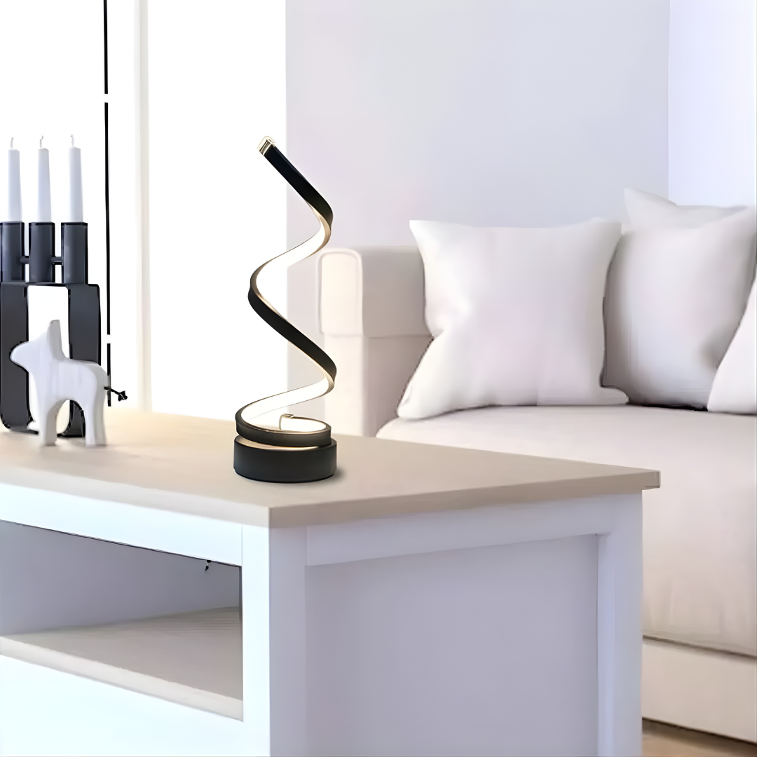Lampe de table LED en spirale
