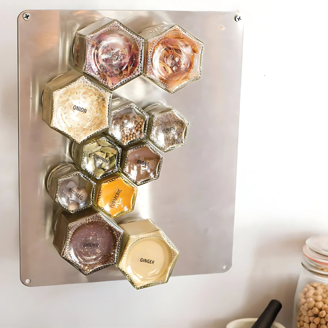 Épiceluxe – Pots à Épices Magnétiques ( 10 pcs )